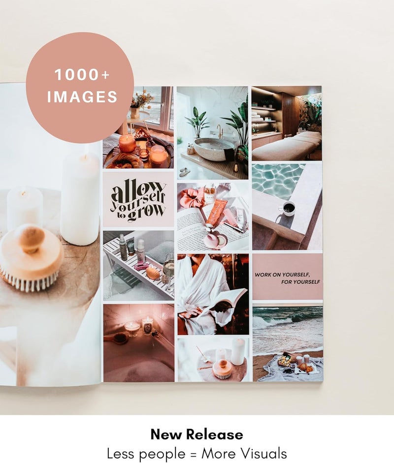 Lamare Vision Board Book - 1000+ Aesthetic Vision Board Images & Motivational Quotes, Vision Board Supplies, Vision Board Kit, Collage Book for Manifestation, Self Care & Goal Setting - Image 2